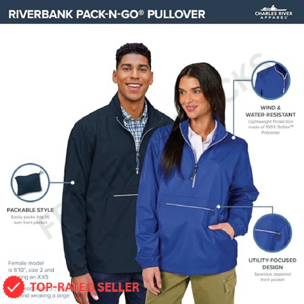 Packable Half Zip Pullover Wind Resistant Lightwe… - image 3
